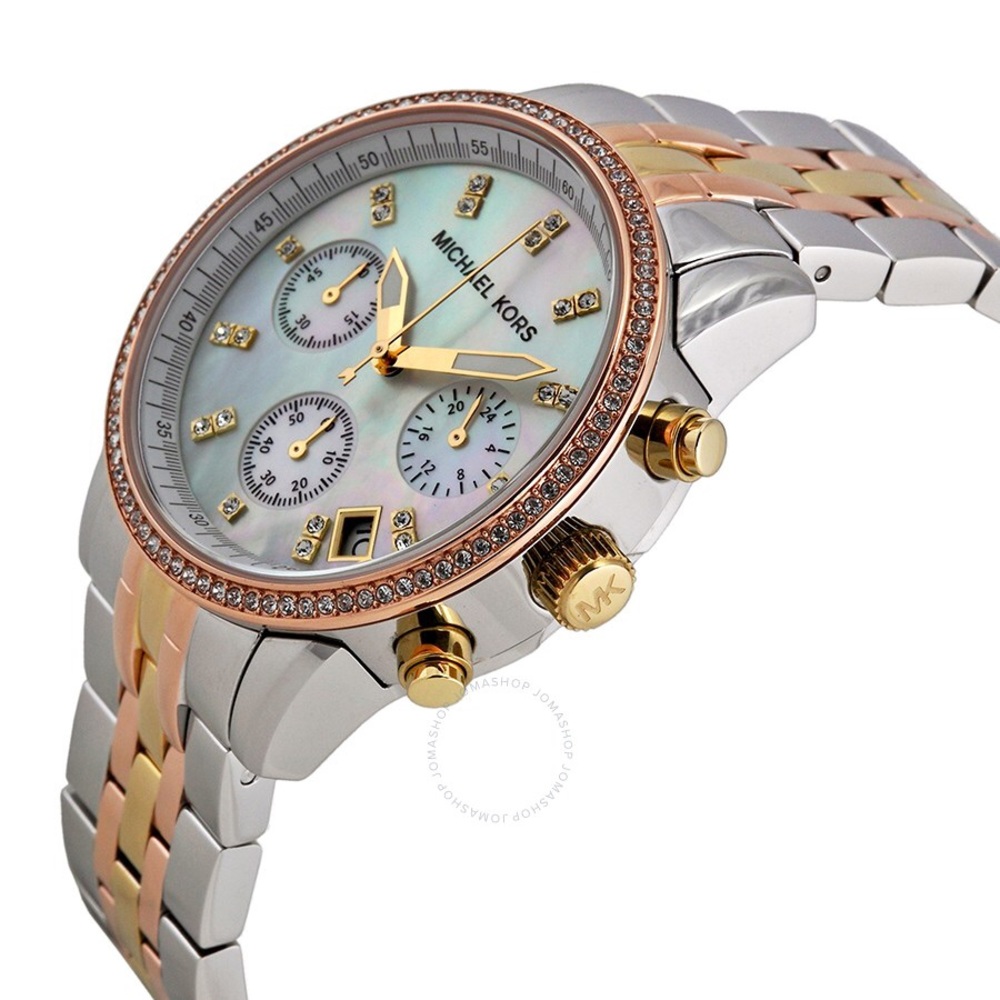 Michael KorsRitz Chronograph two tone watch - Picture 2 of 5